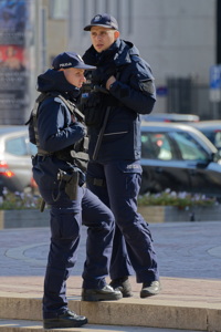 Two young policemen